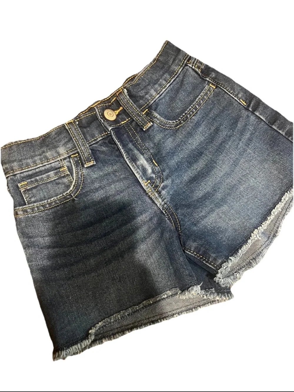 Old Navy High Rise Adjustable Waist Frayed Hem Shorts Girls 6